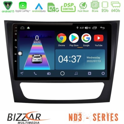 Bizzar ND3 Series 8Core Android15 2+64GB  Mercedes E Class / CLS Class Navigation Multimedia Tablet 9