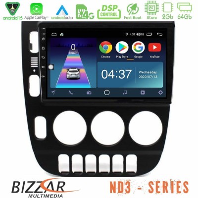 Bizzar ND3 Series 8Core Android15 2+64GB Mercedes ML Class (W163) 1998-2005 Manual AC Navigation Multimedia Tablet 9