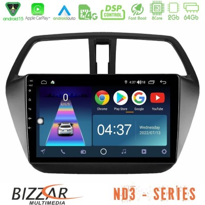 Bizzar ND3 Series 8Core Android15 2+64GB  Suzuki SX4 S-Cross Navigation Multimedia Tablet 9