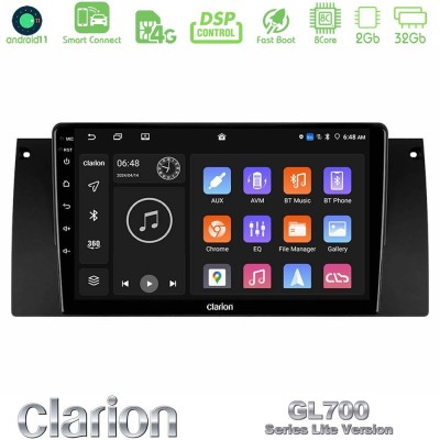 Clarion GL700 Lite Series 8Core Android11 2+32GB BMW 5 Series (E39) / X5 (E53) Navigation Multimedia Tablet 9