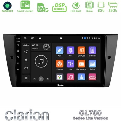 Clarion GL700 Lite Series 8Core Android11 2+32GB BMW 3 Series 2006-2011 Navigation Multimedia Tablet 9