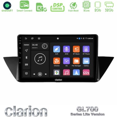 Clarion GL700 Lite Series 8Core Android11 2+32GB BMW Χ1 E84 Navigation Multimedia Tablet 10