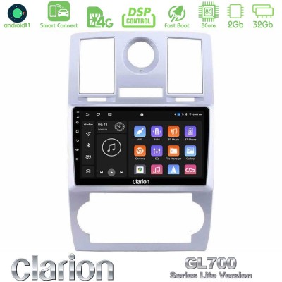 Clarion GL700 Lite Series 8Core Android11 2+32GB Chrysler 300C Navigation Multimedia Tablet 9