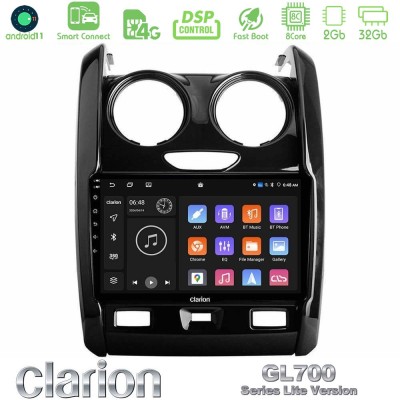 Clarion GL700 Lite Series 8Core Android11 2+32GB Dacia Duster 2014-2018 Navigation Multimedia Tablet 9