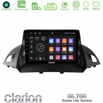 Clarion GL700 Lite Series 8Core Android11 2+32GB Ford C-Max/Kuga Navigation Multimedia Tablet 9