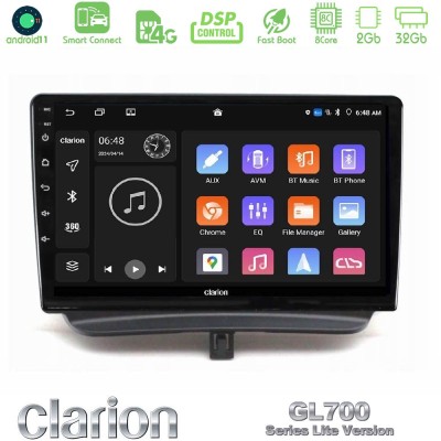 Clarion GL700 Lite Series 8Core Android11 2+32GB Ford Courier 2015-2023 Navigation Multimedia Tablet 9