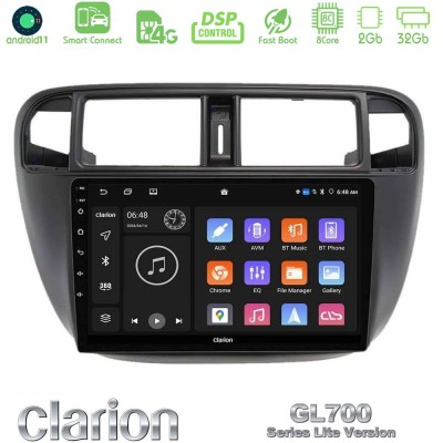 Clarion GL700 Lite Series 8Core Android11 2+32GB Honda Civic 1995-2001 Navigation Multimedia Tablet 9