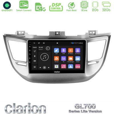 Clarion GL700 Lite Series 8Core Android11 2+32GB Hyundai Tucson 2015-2018 Navigation Multimedia Tablet 9