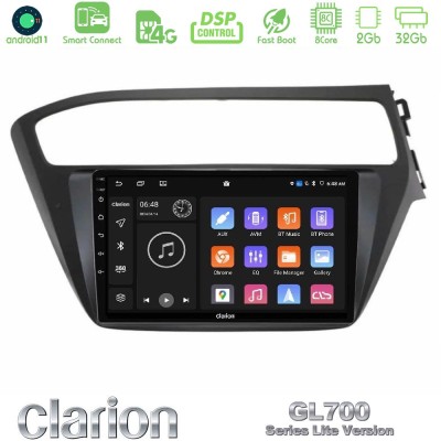Clarion GL700 Lite Series 8Core Android11 2+32GB Hyundai i20 2018-2020 RHD Navigation Multimedia Tablet 9