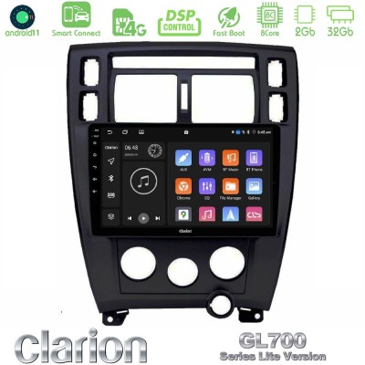 Clarion GL700 Lite Series Hyundai Tucson 2006 – 2013 8Core Android11 2+32GB Navigation Multimedia Tablet 10