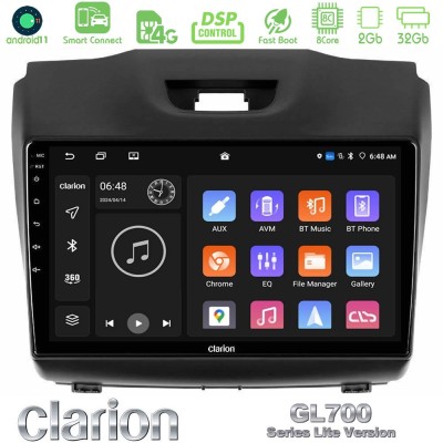 Clarion GL700 Lite Series 8Core Android11 2+32GB Isuzu D-MAX 2012-2019 Navigation Multimedia Tablet 9