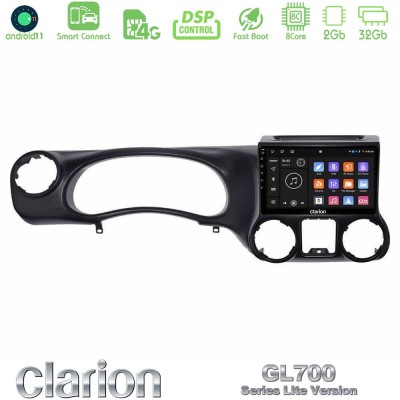Clarion GL700 Lite Series 8Core Android11 2+32GB Jeep Wrangler 2011-2014 Navigation Multimedia Tablet 10