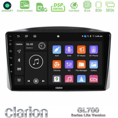 Clarion GL700 Lite Series Jeep Grand Cherokee 2005-2007 8Core Android11 2+32GB Navigation Multimedia Tablet 10