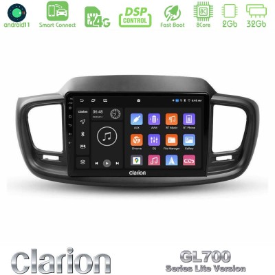 Clarion GL700 Lite Series 8Core Android11 2+32GB Kia Sorento 2018-2021 Navigation Multimedia Tablet 9
