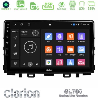 Clarion GL700 Lite Series 8Core Android11 2+32GB Kia Stonic Navigation Multimedia Tablet 9