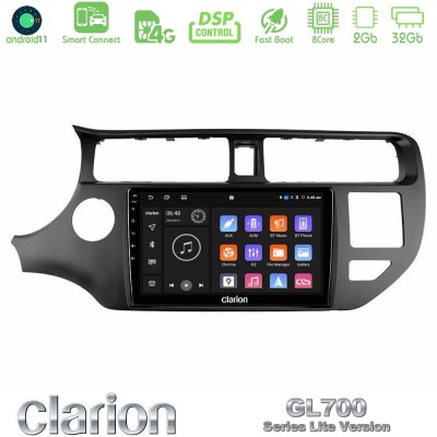 Clarion GL700 Lite Series 8Core Android11 2+32GB Kia Rio 2011-2015 Navigation Multimedia Tablet 9