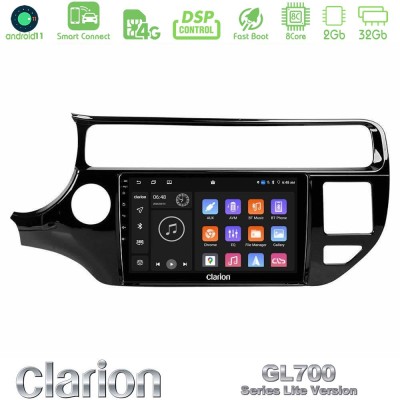 Clarion GL700 Lite Series 8Core Android11 2+32GB Kia Rio 2015-2017 Navigation Multimedia Tablet 9