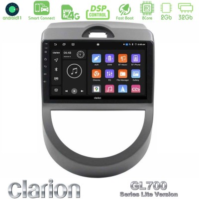 Clarion GL700 Lite Series 8Core Android11 2+32GB Kia Soul 2009-2011 Navigation Multimedia Tablet 9