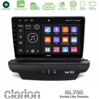 Clarion GL700 Lite Series 8Core Android11 2+32GB Kia Ceed 2018-2023 Navigation Multimedia Tablet 9