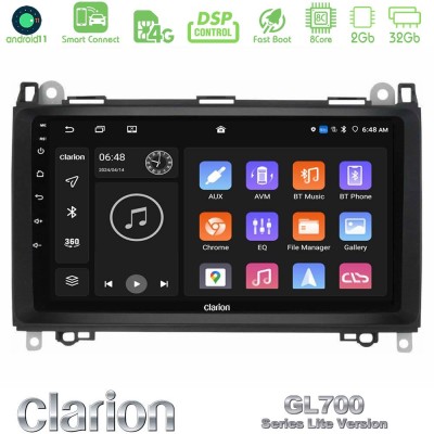 Clarion GL700 Lite Series 8Core Android11 2+32GB Mercedes A/B/Vito/Sprinter Class Navigation Multimedia Tablet 9