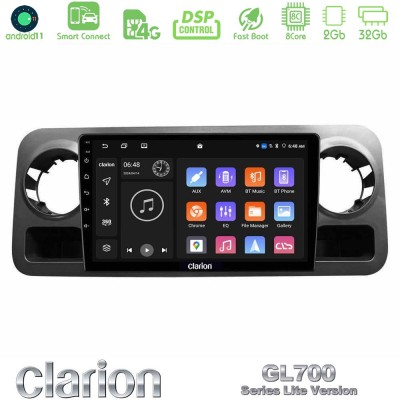 Clarion GL700 Lite Series 8Core Android11 2+32GB Mercedes Sprinter W907 Navigation Multimedia Tablet 10