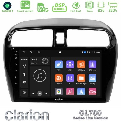 Clarion GL700 Lite Series 8Core Android11 2+32GB Mitsubishi Space Star 2013-2016 Navigation Multimedia Tablet 9