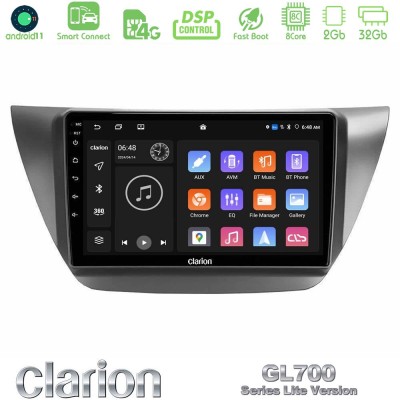 Clarion GL700 Lite Series 8Core Android11 2+32GB Mitsubishi Lancer 2004 – 2008 Navigation Multimedia Tablet 9