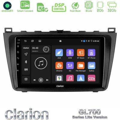 Clarion GL700 Lite Series 8Core Android11 2+32GB Mazda 6 2008-2012 Navigation Multimedia Tablet 9