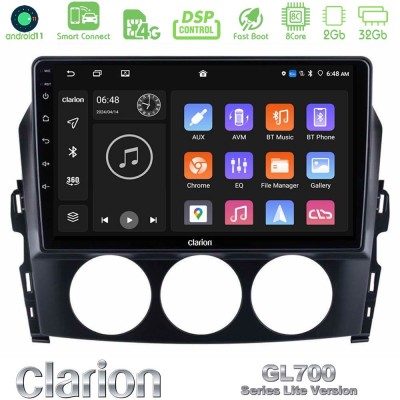 Clarion GL700 Lite Series 8Core Android11 2+32GB Mazda MX-5 2006-2008 Navigation Multimedia Tablet 9