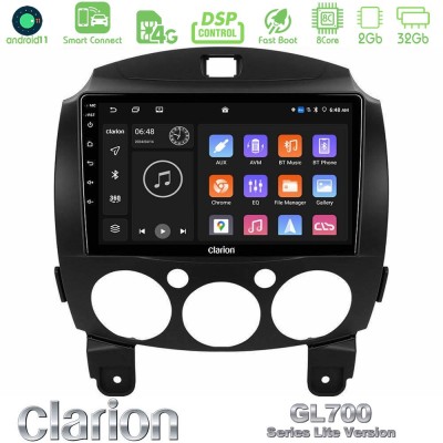 Clarion GL700 Lite Series 8Core Android11 2+32GB Mazda 2 2008-2014 Navigation Multimedia Tablet 9
