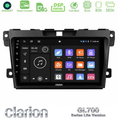 Clarion GL700 Lite Series 8Core Android11 2+32GB Mazda CX-7 2007-2011 Navigation Multimedia Tablet 9