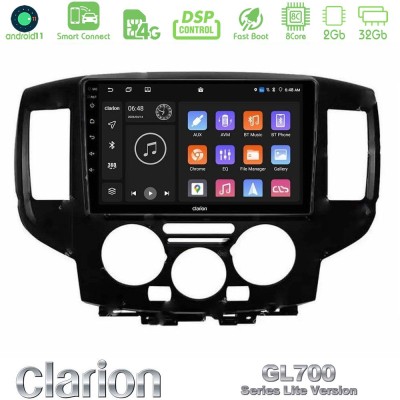 Clarion GL700 Lite Series 8Core Android11 2+32GB Nissan NV200 2009 – 2019 Navigation Multimedia Tablet 9