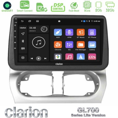 Clarion GL700 Lite Series Opel Corsa C/Combo C 8Core Android11 2+32GB Navigation Multimedia Tablet 9