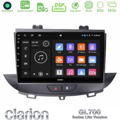 Clarion GL700 Lite Series 8Core Android11 2+32GB Opel Grandland/Crossland X Navigation Multimedia Tablet 9