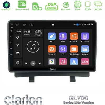 Clarion GL700 Lite Series 8Core Android11 2+32GB Opel Zafira Navigation Multimedia Tablet 9