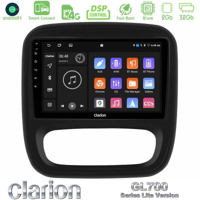 Clarion GL700 Lite Series 8Core Android11 2+32GB Renault/Nissan/Opel/Fiat Navigation Multimedia Tablet 9