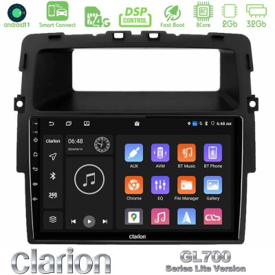 Clarion GL700 Lite Series 8Core Android11 2+32GB Renault/Nissan/Opel Navigation Multimedia Tablet 10