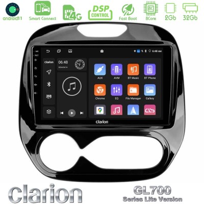 Clarion GL700 Lite Series 8Core Android11 2+32GB Renault Captur 2013-2019 (Auto AC) Navigation Multimedia Tablet 9