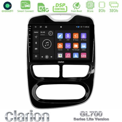 Clarion GL700 Lite Series 8Core Android11 2+32GB Renault Clio 2012-2016 Navigation Multimedia Tablet 9
