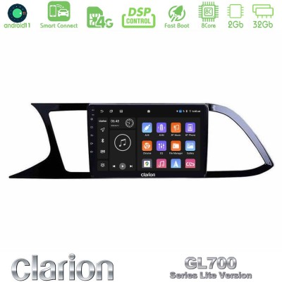 Clarion GL700 Lite Series 8Core Android11 2+32GB Seat Leon 2013 – 2019 Navigation Multimedia Tablet 9