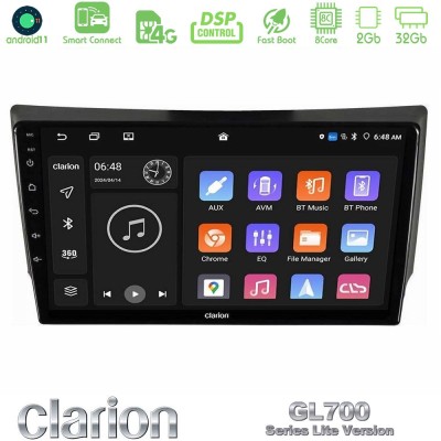 Clarion GL700 Lite Series 8Core Android11 2+32GB Ssangyong Rexton 2002-2006 Navigation Multimedia Tablet 9