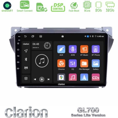 Clarion GL700 Lite Series Suzuki Alto & Nissan Pixo 8Core Android11 2+32GB Navigation Multimedia Tablet 9