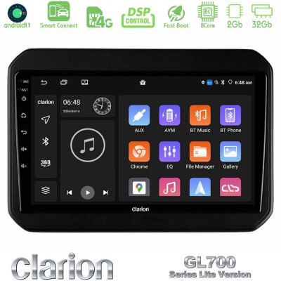 Clarion GL700 Lite Series 8Core Android11 2+32GB Suzuki Ignis Navigation Multimedia Tablet 9