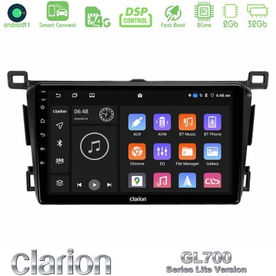 Clarion GL700 Lite Series 8Core Android11 2+32GB Toyota RAV4 2013-2018 Navigation Multimedia Tablet 9
