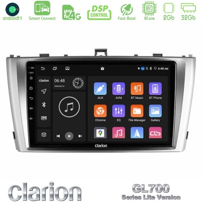 Clarion GL700 Lite Series 8Core Android11 2+32GB Toyota Avensis T27 Navigation Multimedia Tablet 9