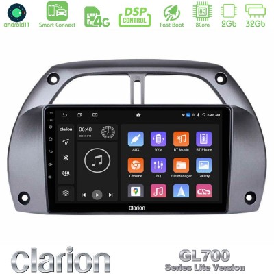 Clarion GL700 Lite Series 8Core Android11 2+32GB Toyota RAV4 2001 - 2006 Navigation Multimedia Tablet 9