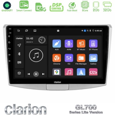 Clarion GL700 Lite Series 8Core Android11 2+32GB VW Passat Navigation Multimedia Tablet 10