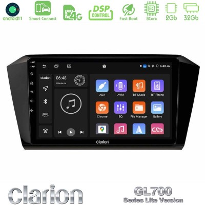 Clarion GL700 Lite Series 8Core Android11 2+32GB VW Passat Navigation Multimedia Tablet 10