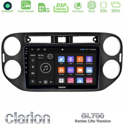 Clarion GL700 Lite Series 8Core Android11 2+32GB VW Tiguan Navigation Multimedia Tablet 9