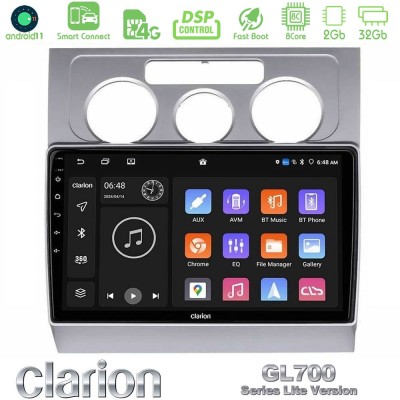 Clarion GL700 Lite Series 8Core Android11 2+32GB VW Touran 2003-2011 Navigation Multimedia Tablet 10